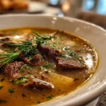 Bowl of Creamy Philly Cheesesteak Soup