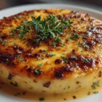 Bowl of Homemade Cheesy Hamburger Potato Soup