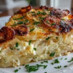 Close-up delicious scalloped potatoes