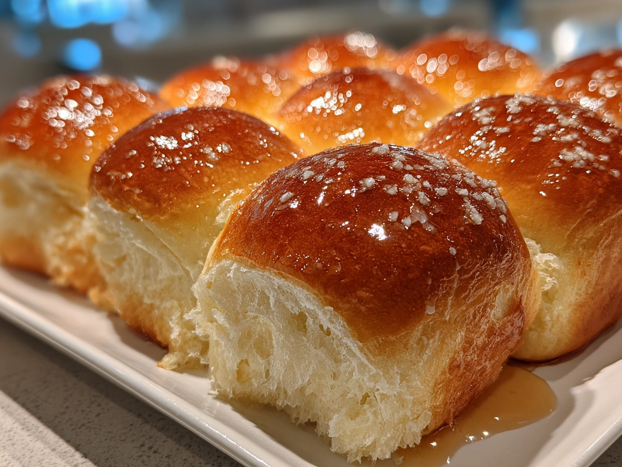 Close-up of freshly prepared Japanese Milk Bread Rolls