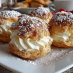 Close-up of Homemade Cream Puffs