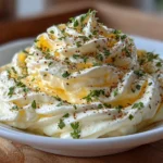 Close-up of homemade mayonnaise on white plate