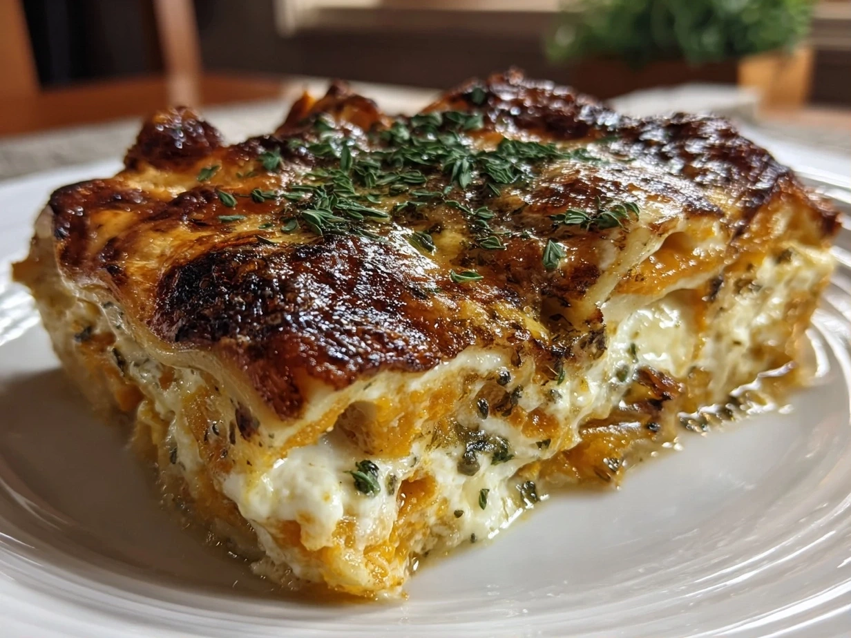 Comforting Butternut Squash Lasagna, Ready to Serve