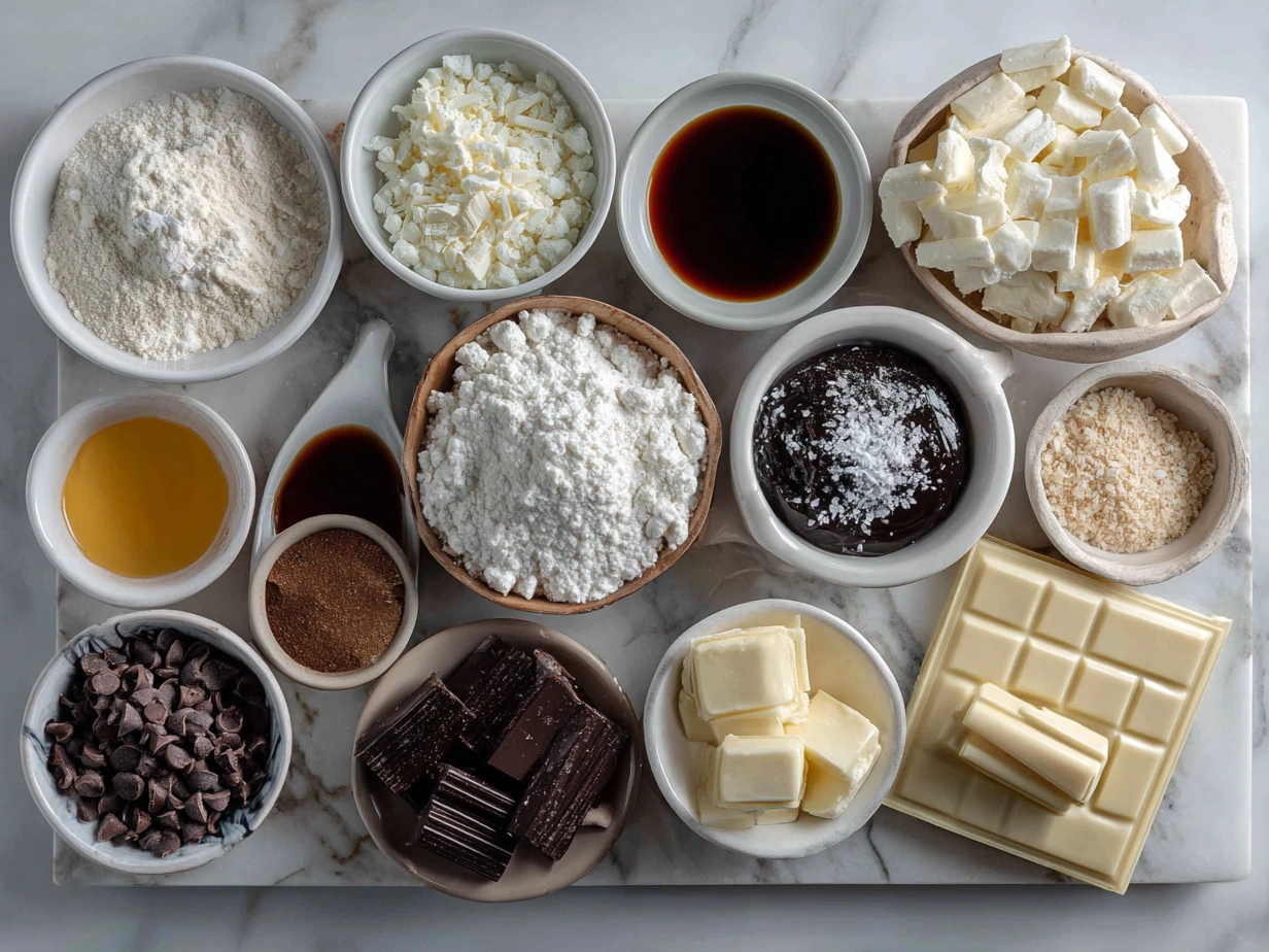 Ingredients for Copycat Little Debbie Valentine Cakes arranged on a kitchen counter