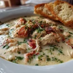 Creamy Chicken Alfredo Soup Bowl