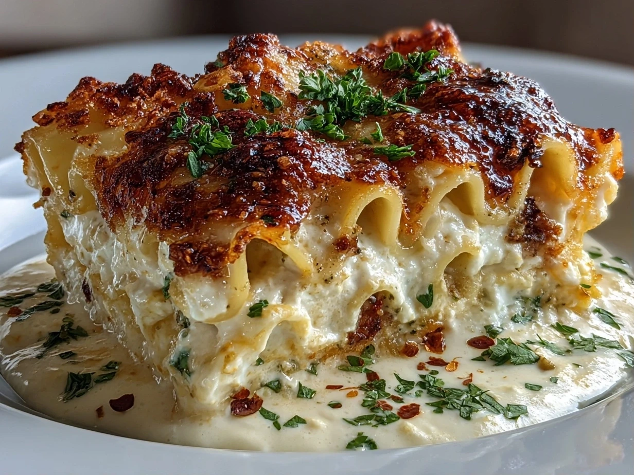 Creamy White Lasagna Soup in Bowl