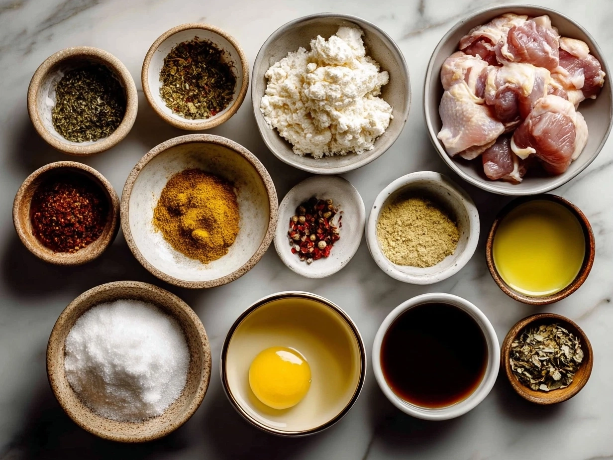 Ingredients for Crockpot BBQ Chicken laid out on a table