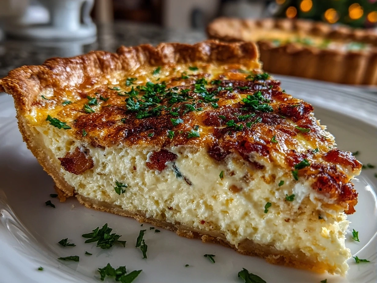 Delicious Slice of Christmas Morning Quiche
