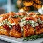 Festive Christmas Smoked Salmon Bruschetta Wreath