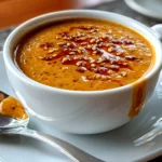 Food blogger, taken with iPhone 16 Pro. Close-up slight angle of freshly prepared peanut sauce on white plate. Mouthwatering --ar 4:3 --style raw --s 230