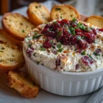 Fresh Cranberry Jalapeno Cream Cheese Dip Close-up