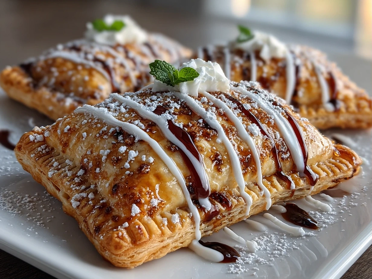 Freshly prepared Breakfast Pop Tarts on white plate
