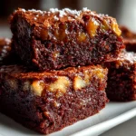 Freshly prepared date brownies on white plate