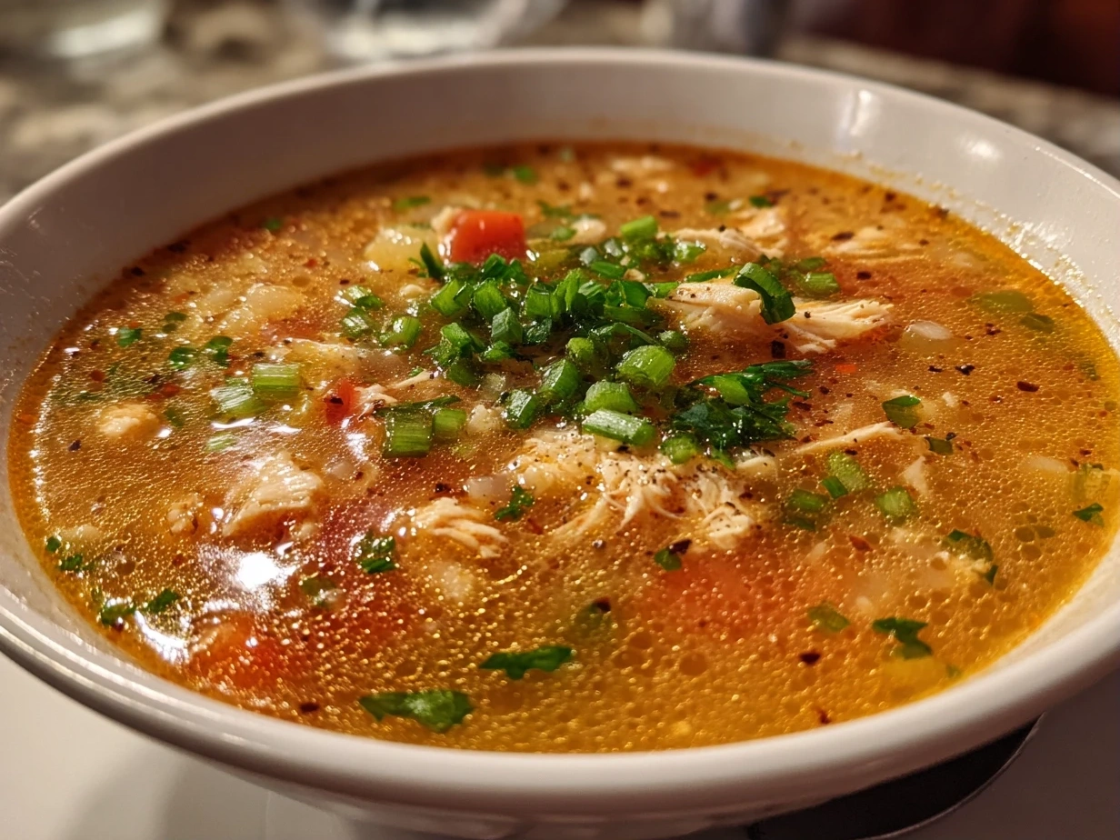 Inviting bowl of Southwest Chicken Soup