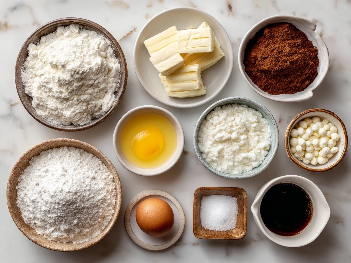 Ingredients needed for Italian Bomboloni Cream Donuts