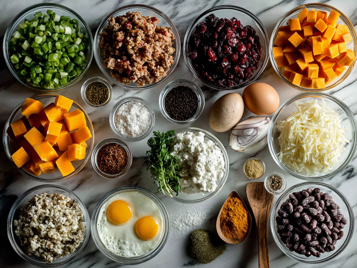 Ingredients for Butternut Squash and Turkey Chili