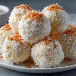 No-Bake Coconut Balls with Cream Cheese Close-up