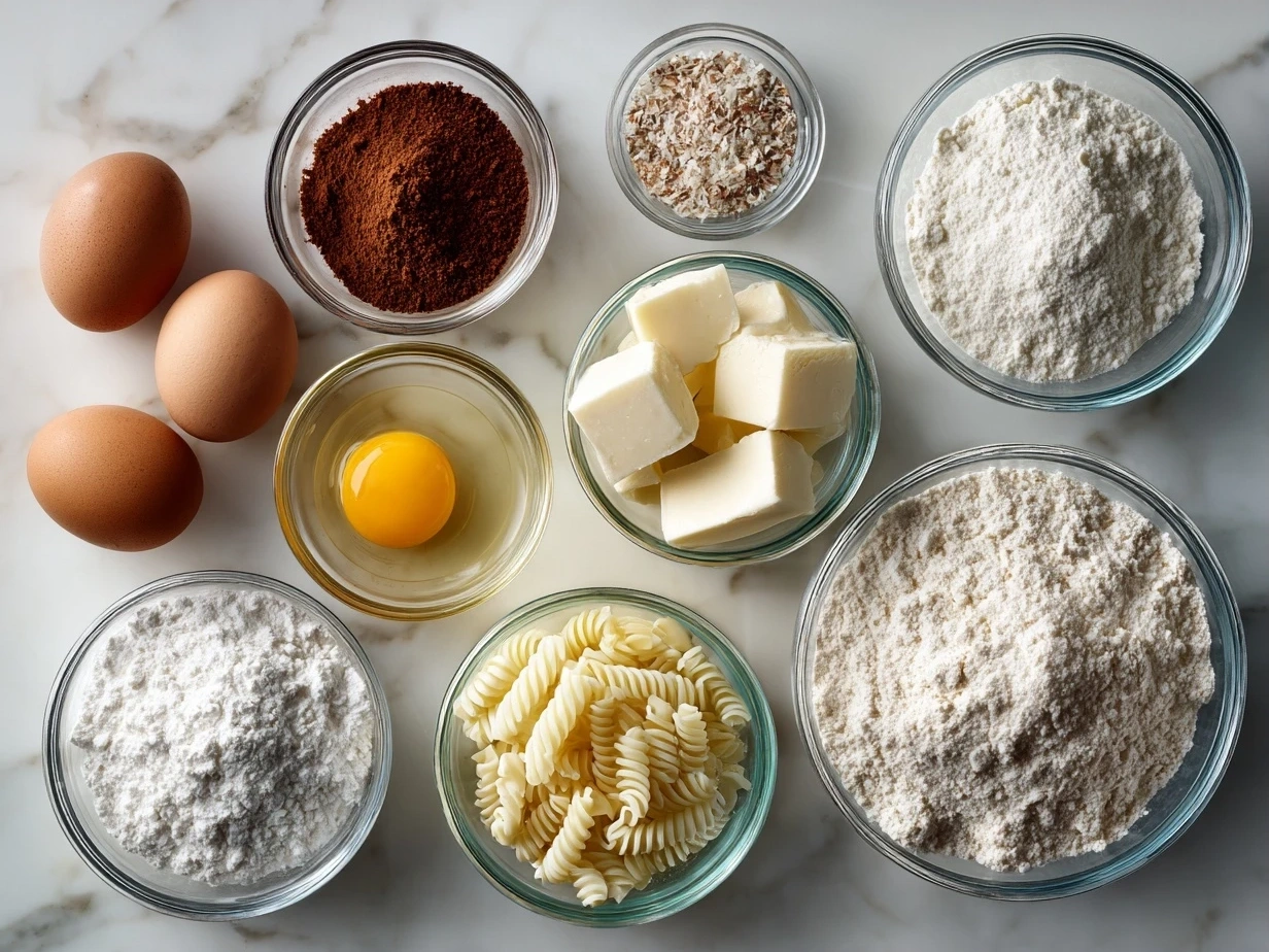 Ingredients for Mac and Cheese Soup: elbow macaroni, chicken broth, butter, flour, milk, salt, pepper, garlic powder, onion powder, smoked paprika, and cheddar cheese.