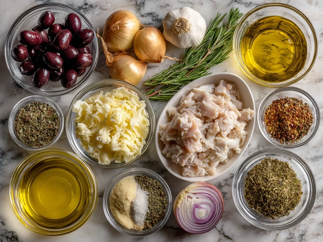 Raw ingredients including chicken, vegetables, spices, and cream cheese for making Marry Me Chicken Soup