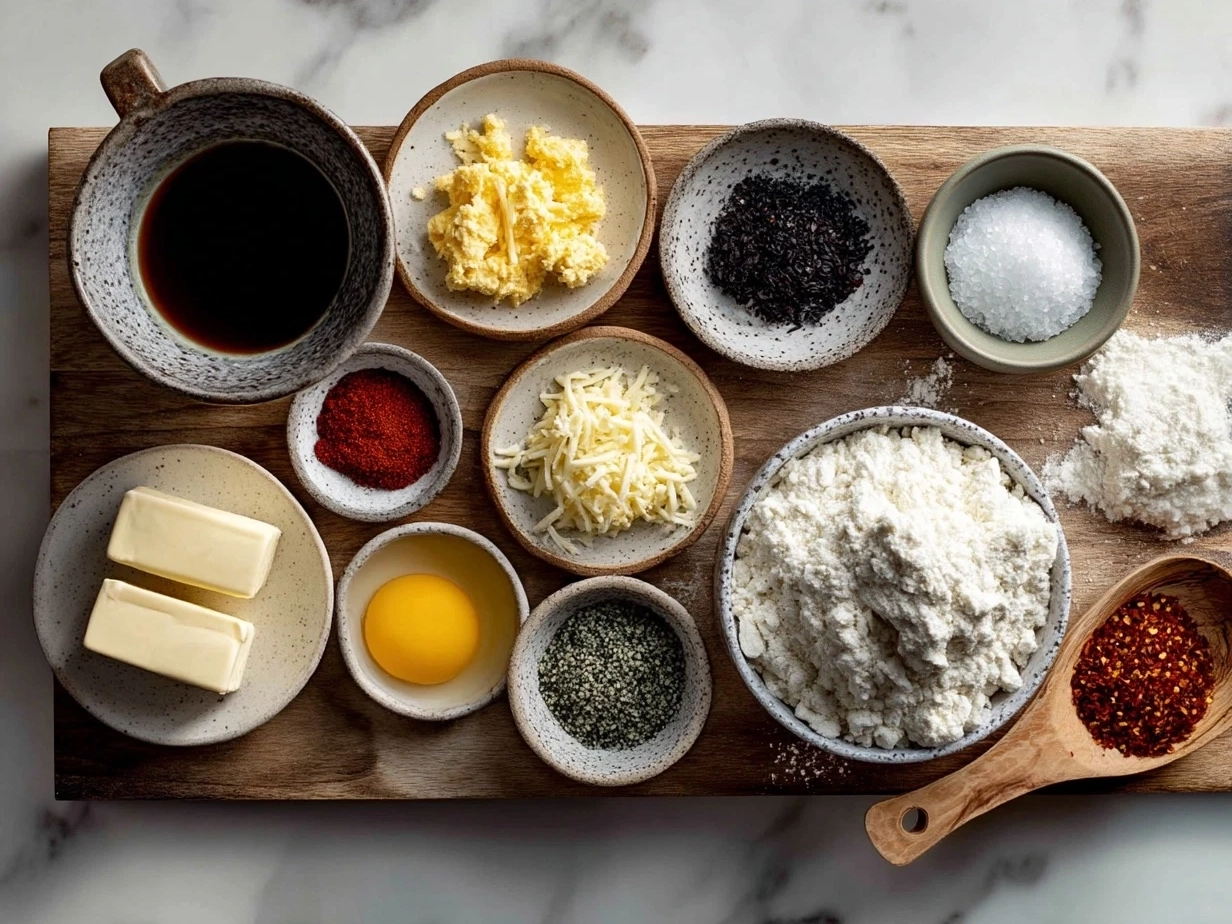 Ingredients for Buffalo Chicken Dip Egg Rolls including chicken, cream cheese, buffalo sauce, cheddar, blue cheese, green onions, egg roll wrappers, and vegetable oil