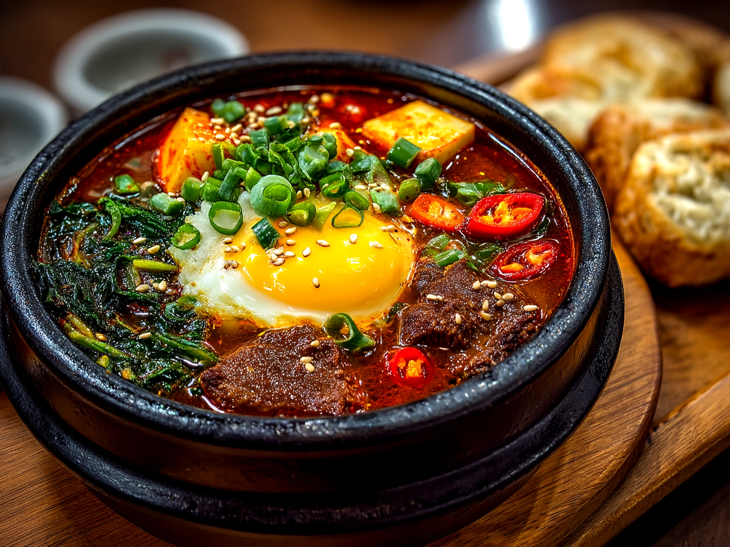 A freshly prepared Buffalo Chickpea Wrap with vegetables served on a plate