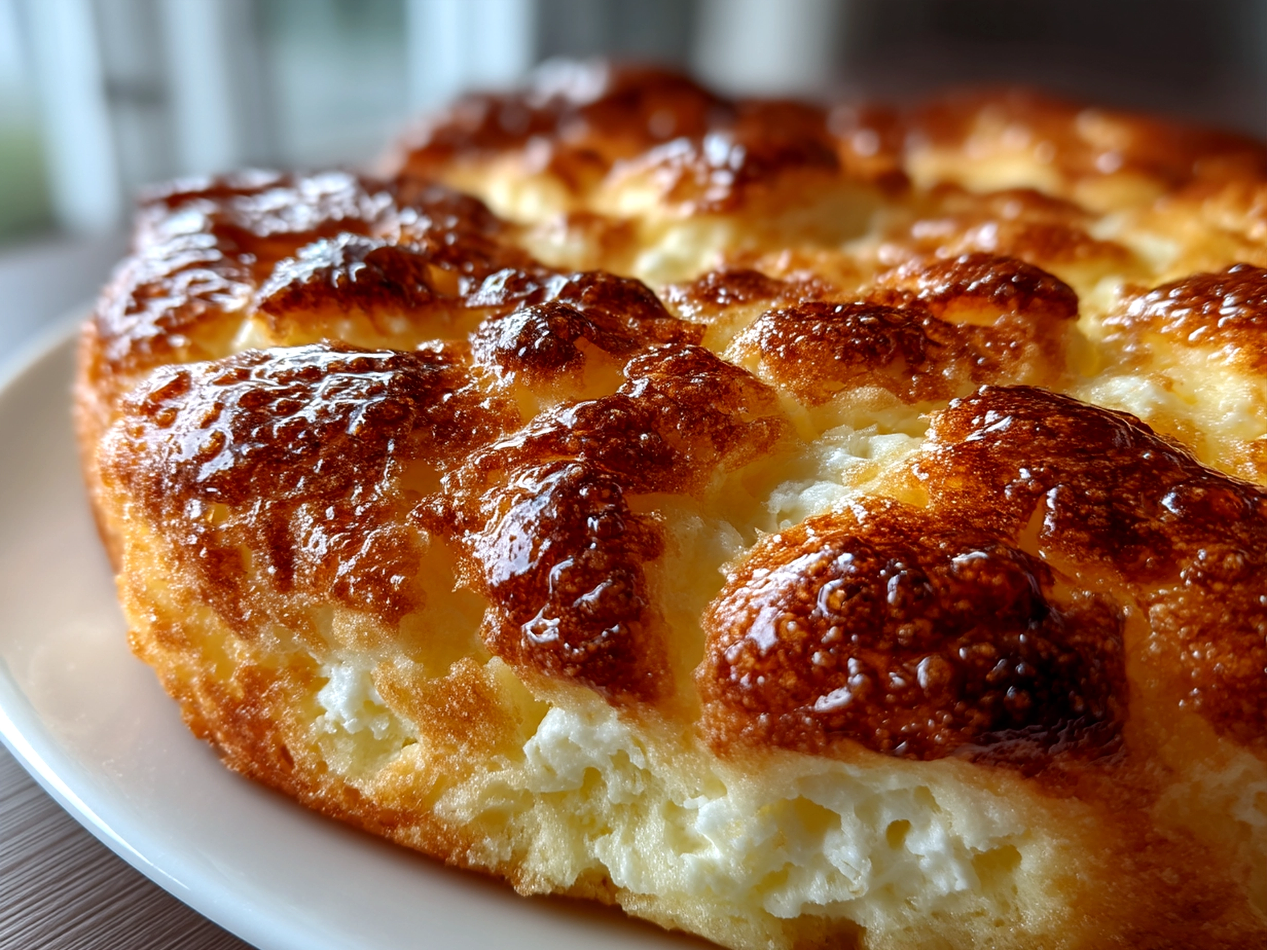 Freshly baked Cottage Cheese Cloud Bread served with toppings