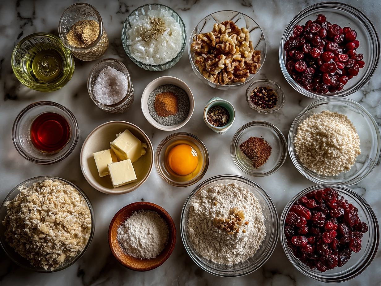 Ingredients needed for Cranberry Jello Pretzel Salad including crushed pretzels, sugar, butter, cranberry gelatin, cream cheese, and pineapple