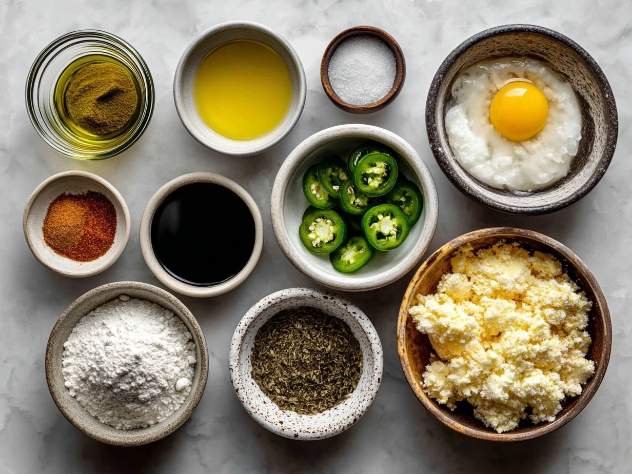 Ingredients for Jalapeno Corn Nuggets