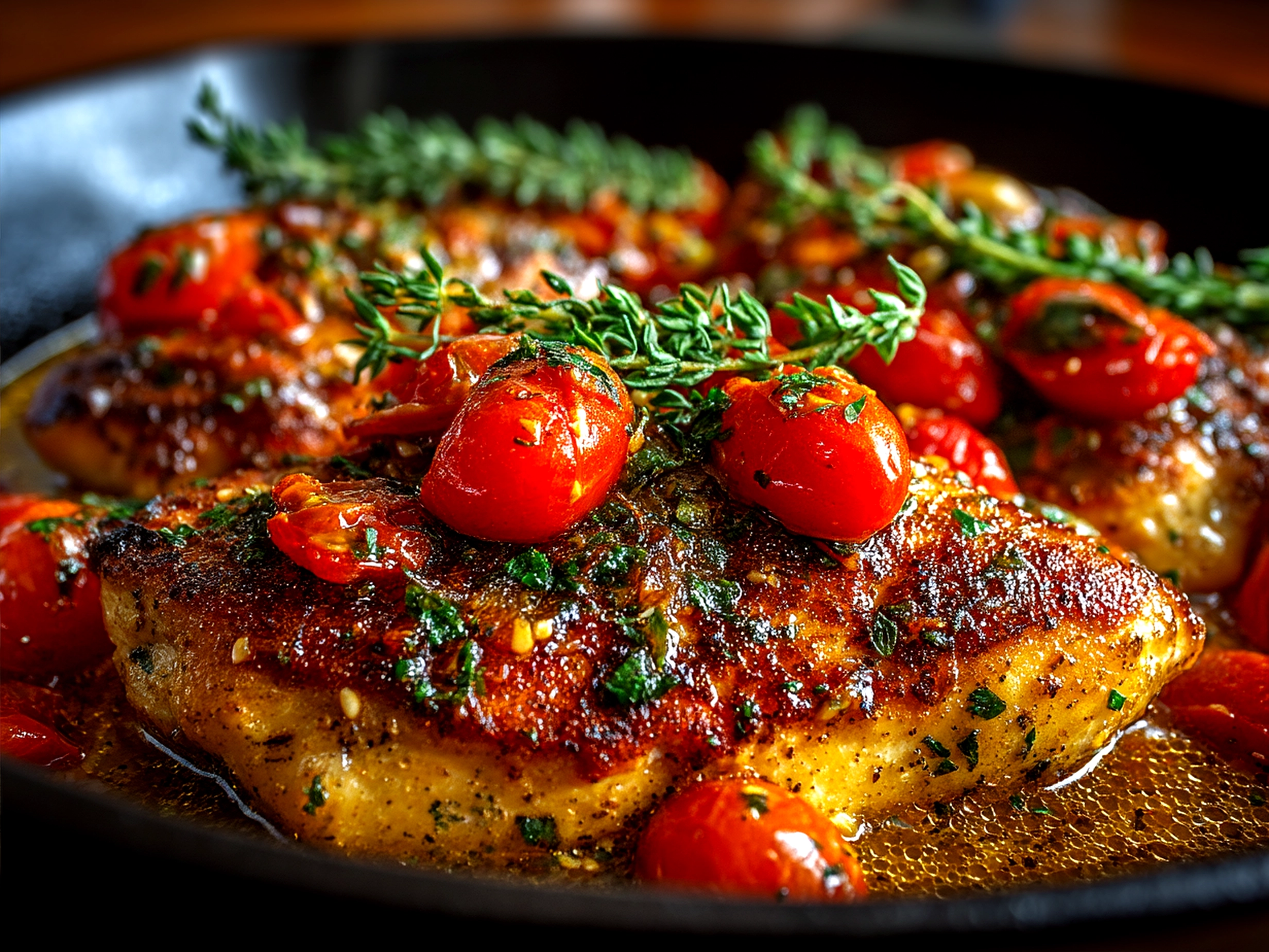 Plated Marry Me Tuscan Chicken served with creamy mashed potatoes and sautéed spinach on a rustic kitchen table