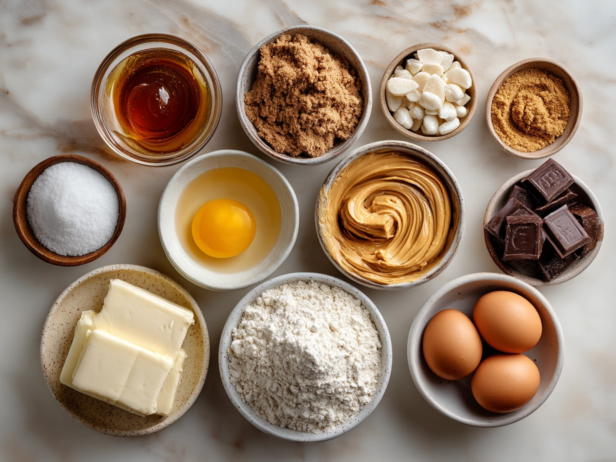 Ingredients for Peanut Butter Blossoms