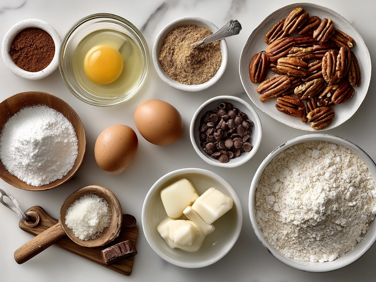 Ingredients for Easter Egg Mini Snack Cakes laid out on a kitchen counter