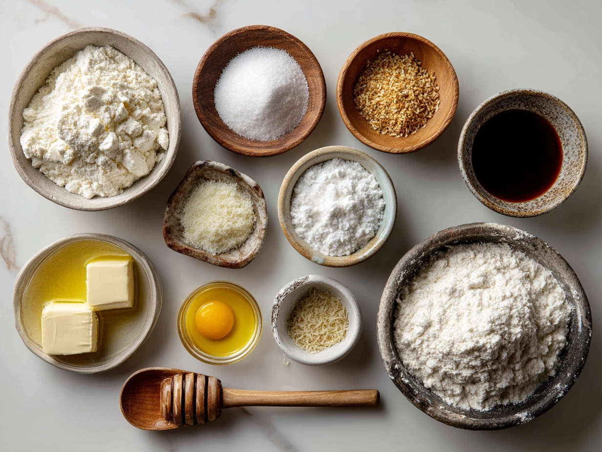 Ingredients for Garlic-Parmesan Cottage Cheese Bagels