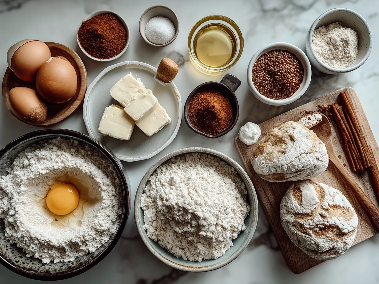 Ingredients for homemade Greek Yogurt Bagels