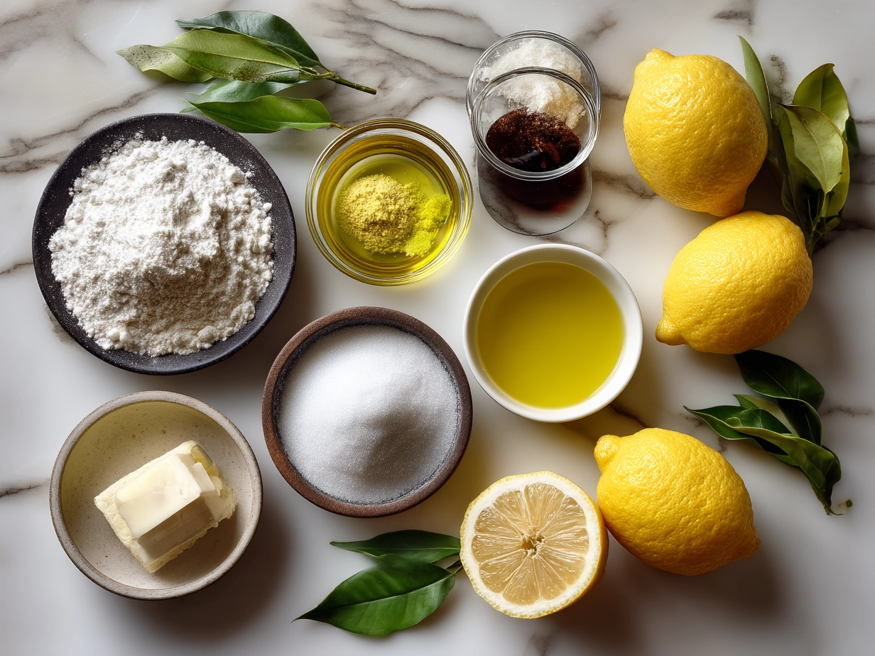 Ingredients for homemade limoncello recipe including lemons, sugar, and alcohol