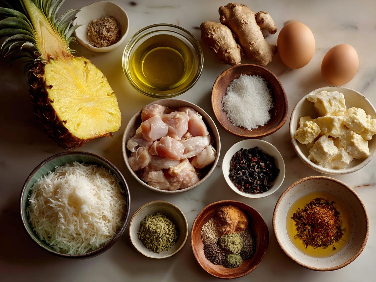 Ingredients for Pineapple Chicken and Rice
