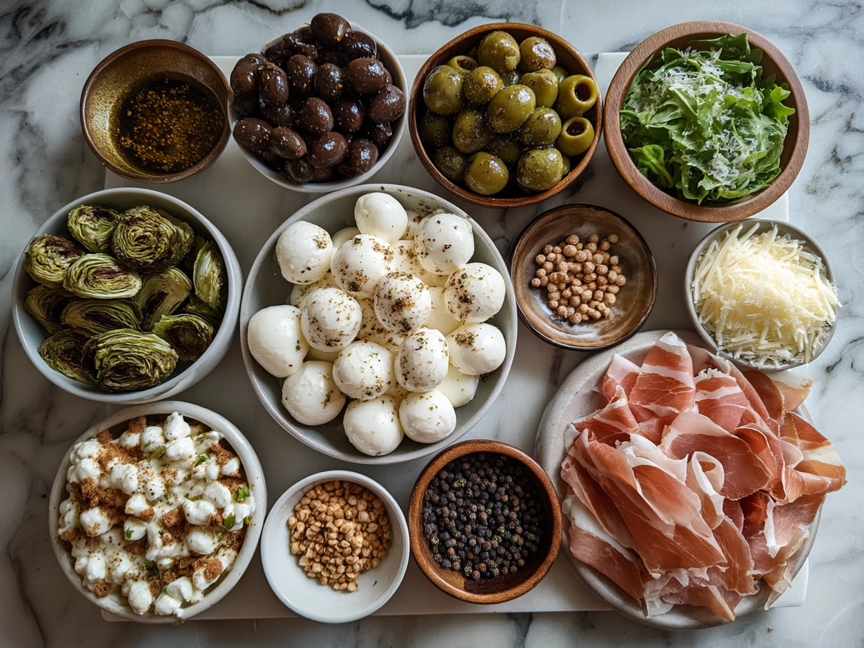 Ingredients for Prosciutto Wrapped Mozzarella Bites