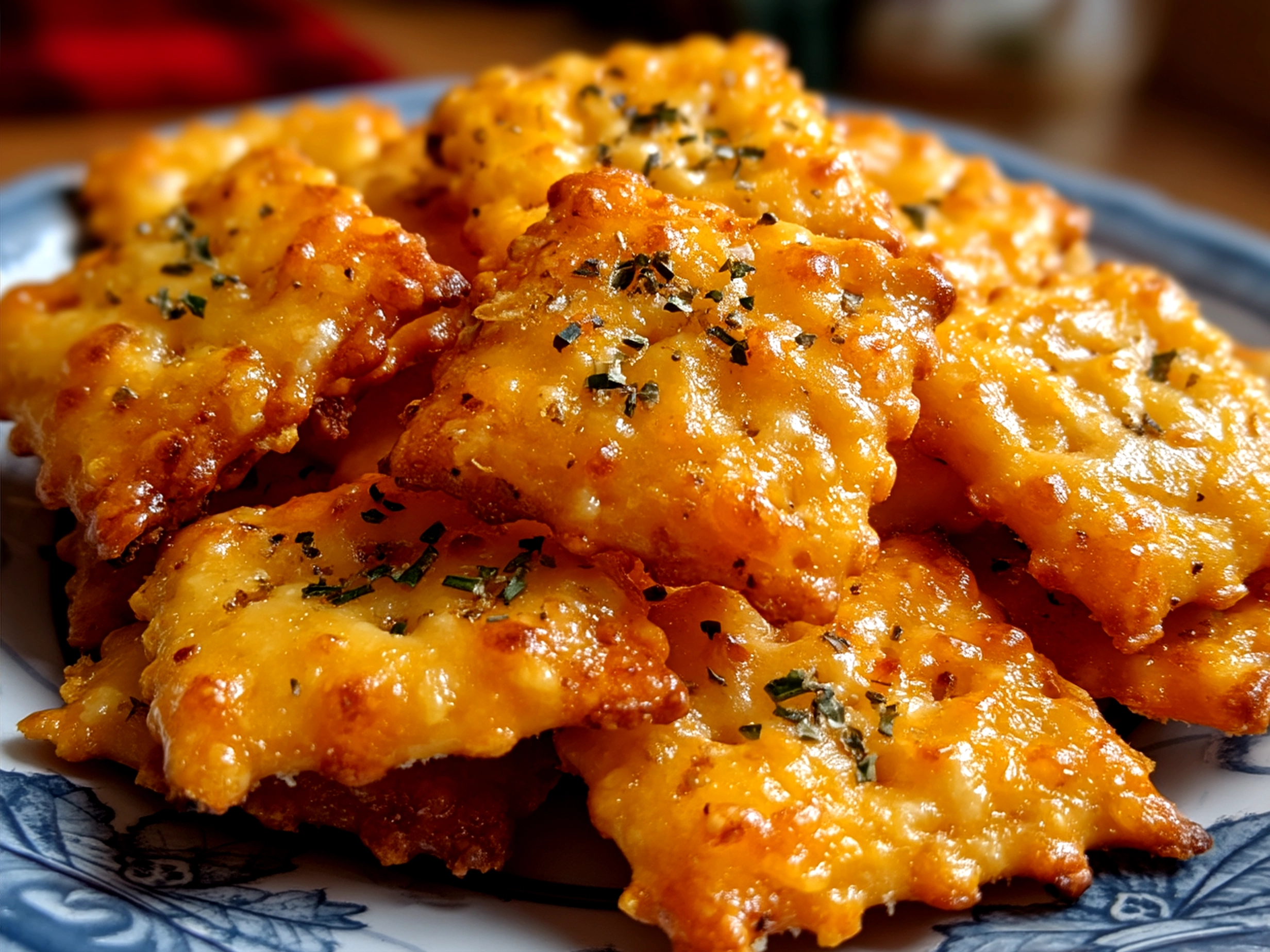 Sourdough Cheez-It Crackers served with dips and garnished, perfect for gatherings