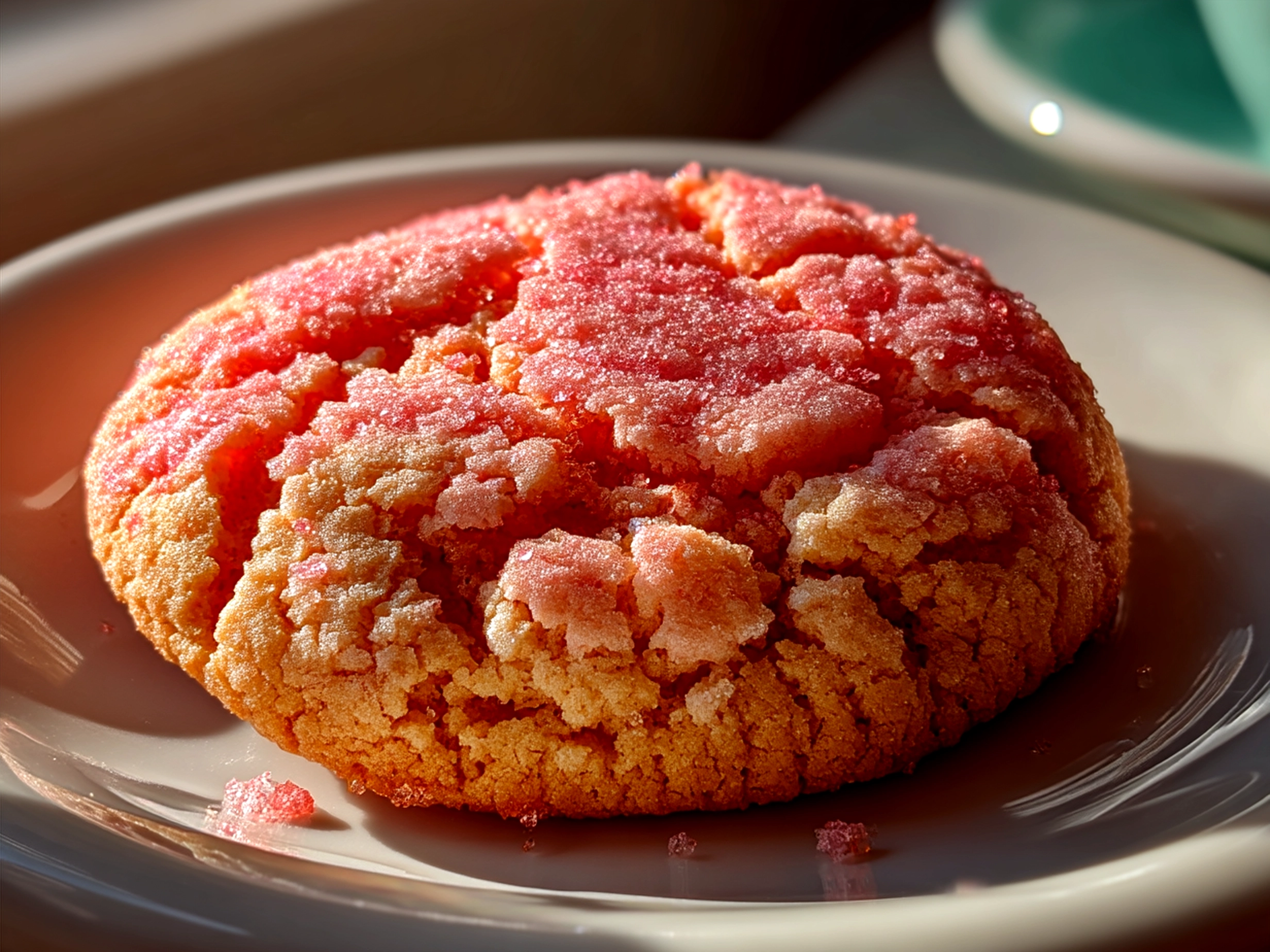 Freshly baked Strawberry Lemonade Cookies served on a plate