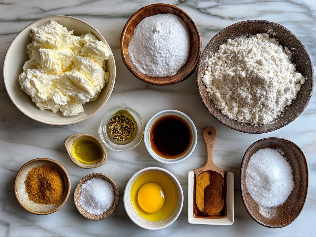 Ingredients laid out for Strawberry Lemonade Cookie