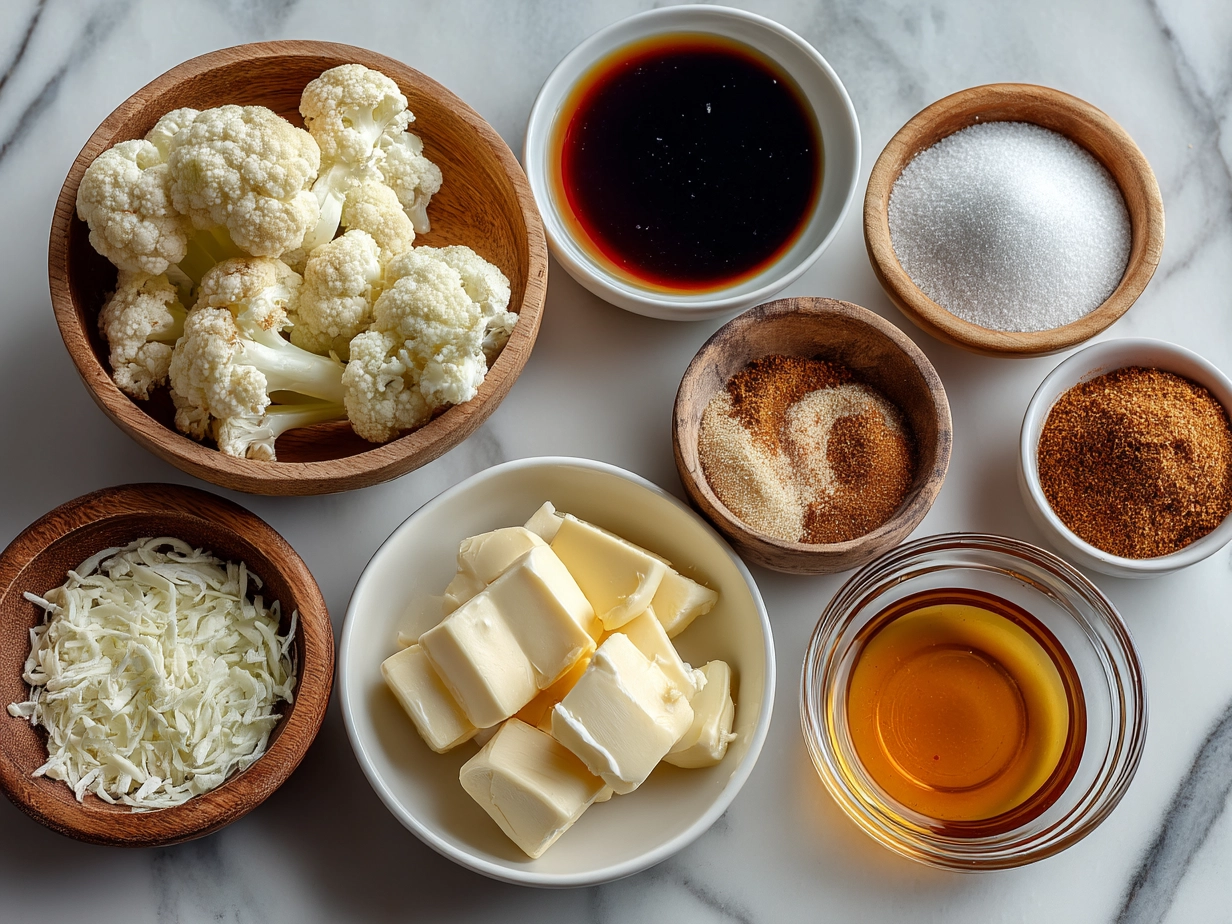 Ingredients for Air Fryer Buffalo Cauliflower