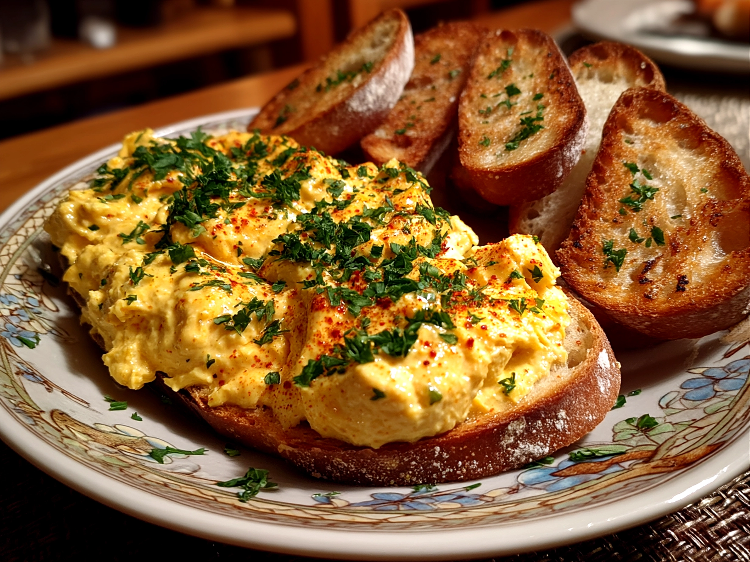 Benedictine Spread served as a Southern appetizer with garnishes