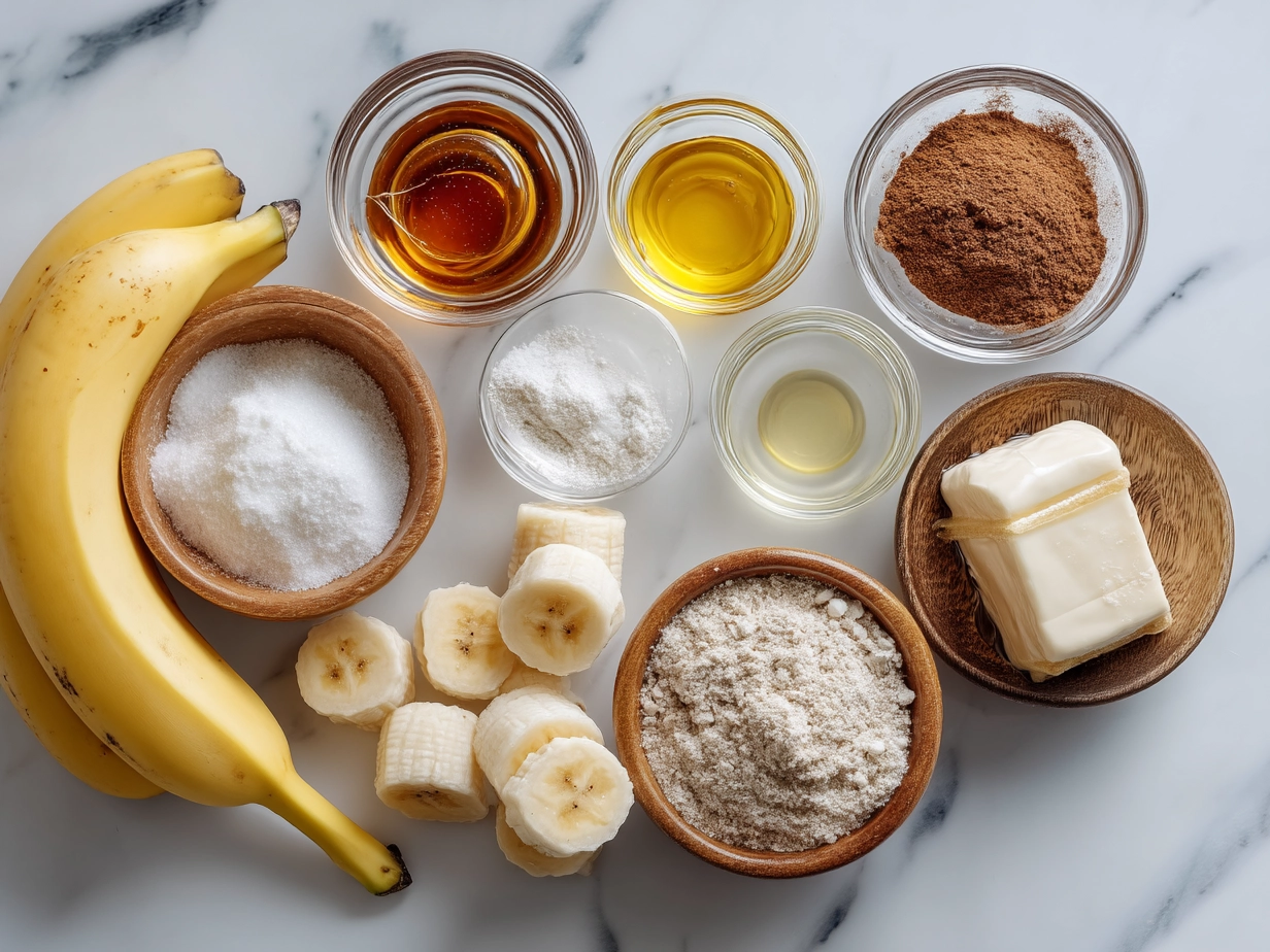 Ingredients for campfire banana boats laid out