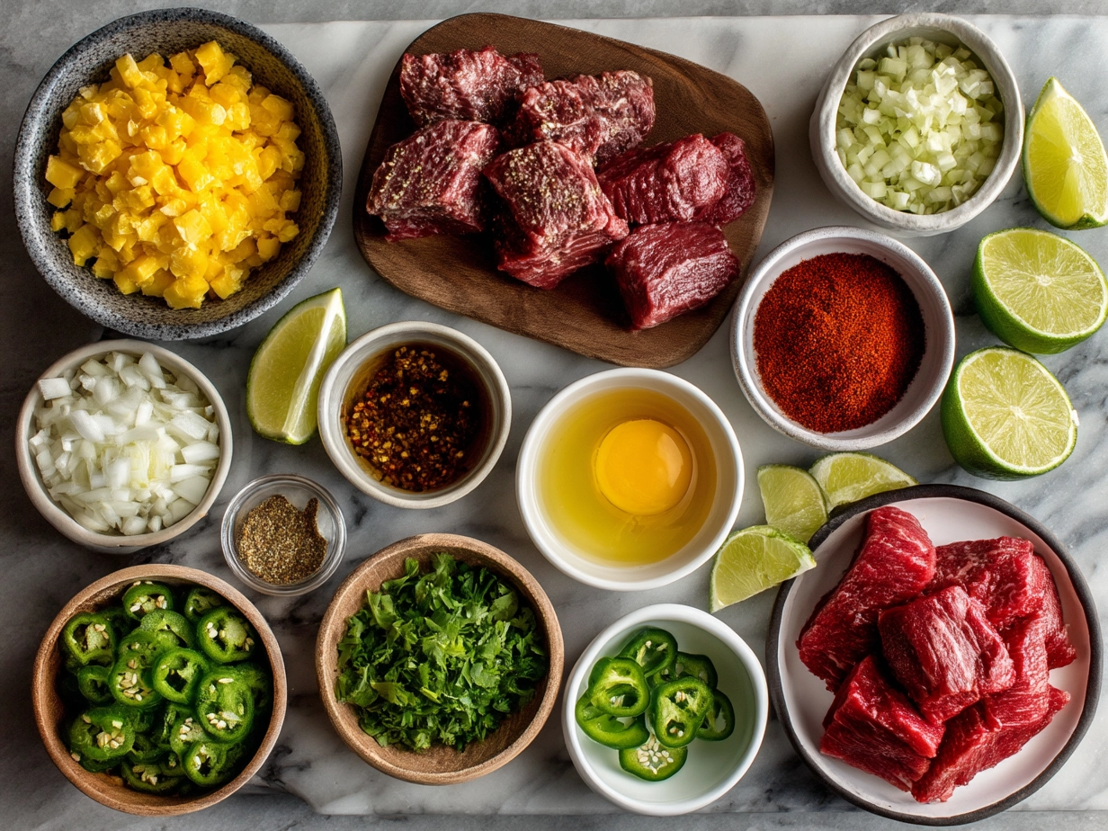 Ingredients for Carne Asada Street Tacos