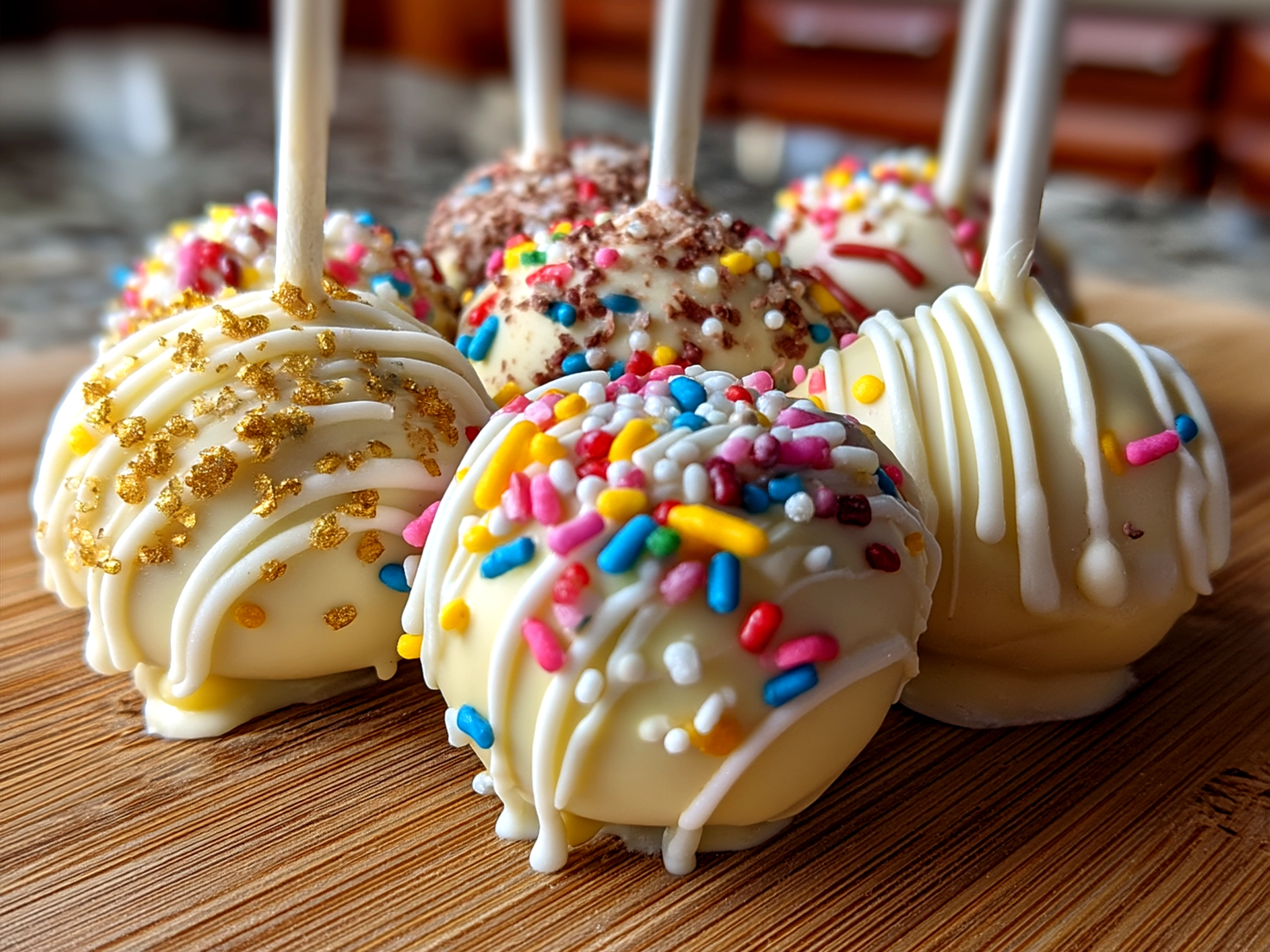 Finished graduation cake pops arranged beautifully for serving