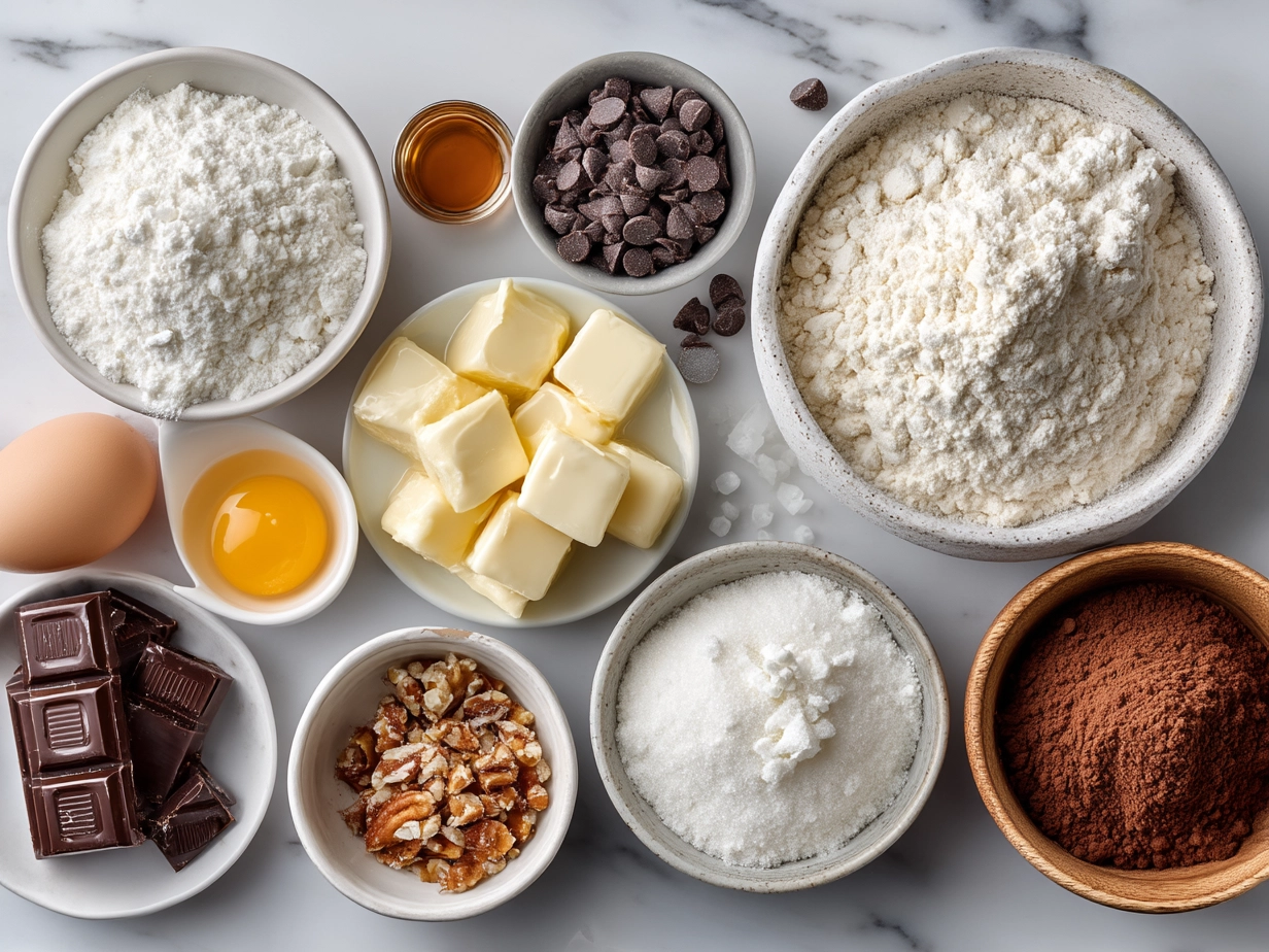 Ingredients for making graduation cake pops laid out