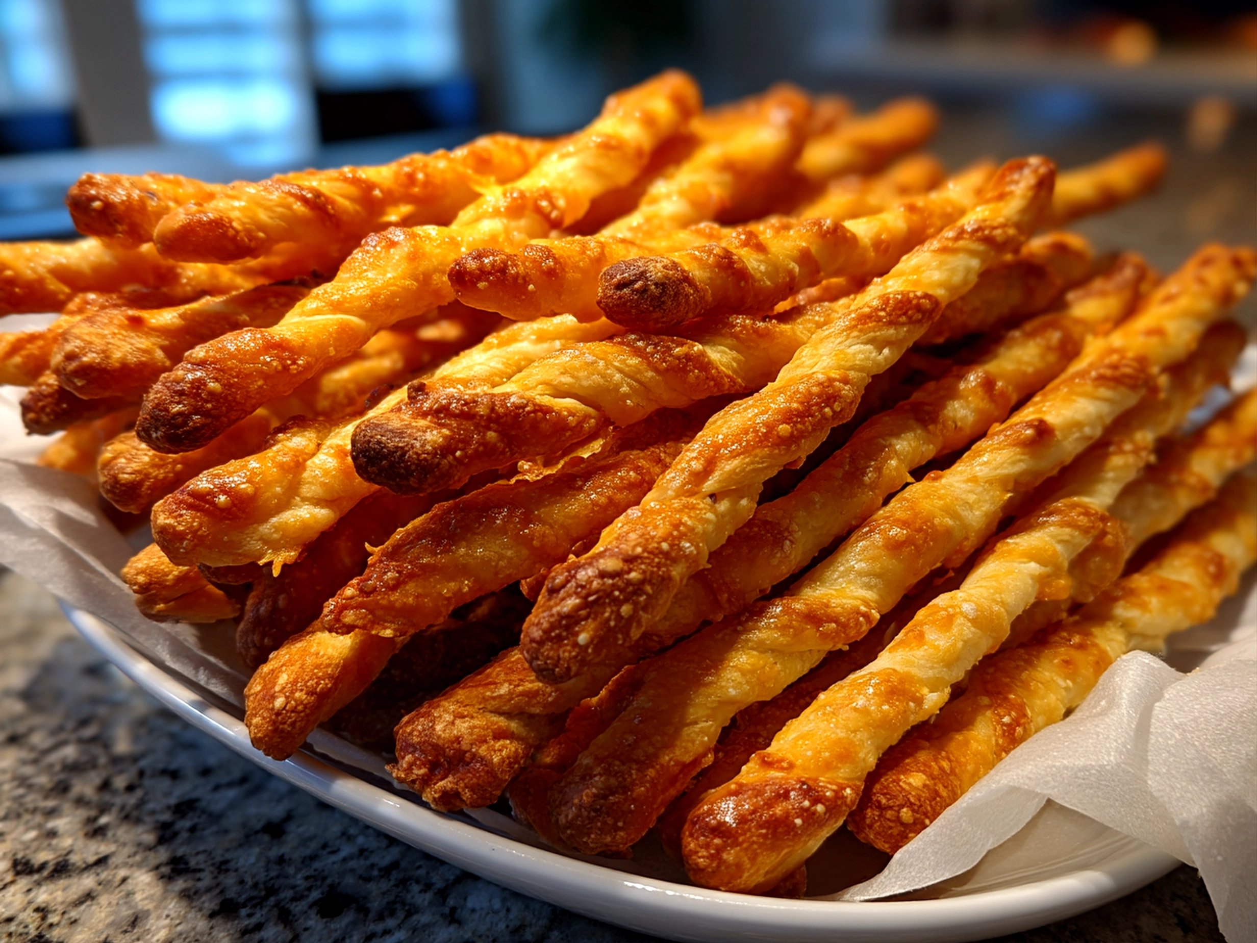 Serving Kentucky Derby Cheese Straws with drinks