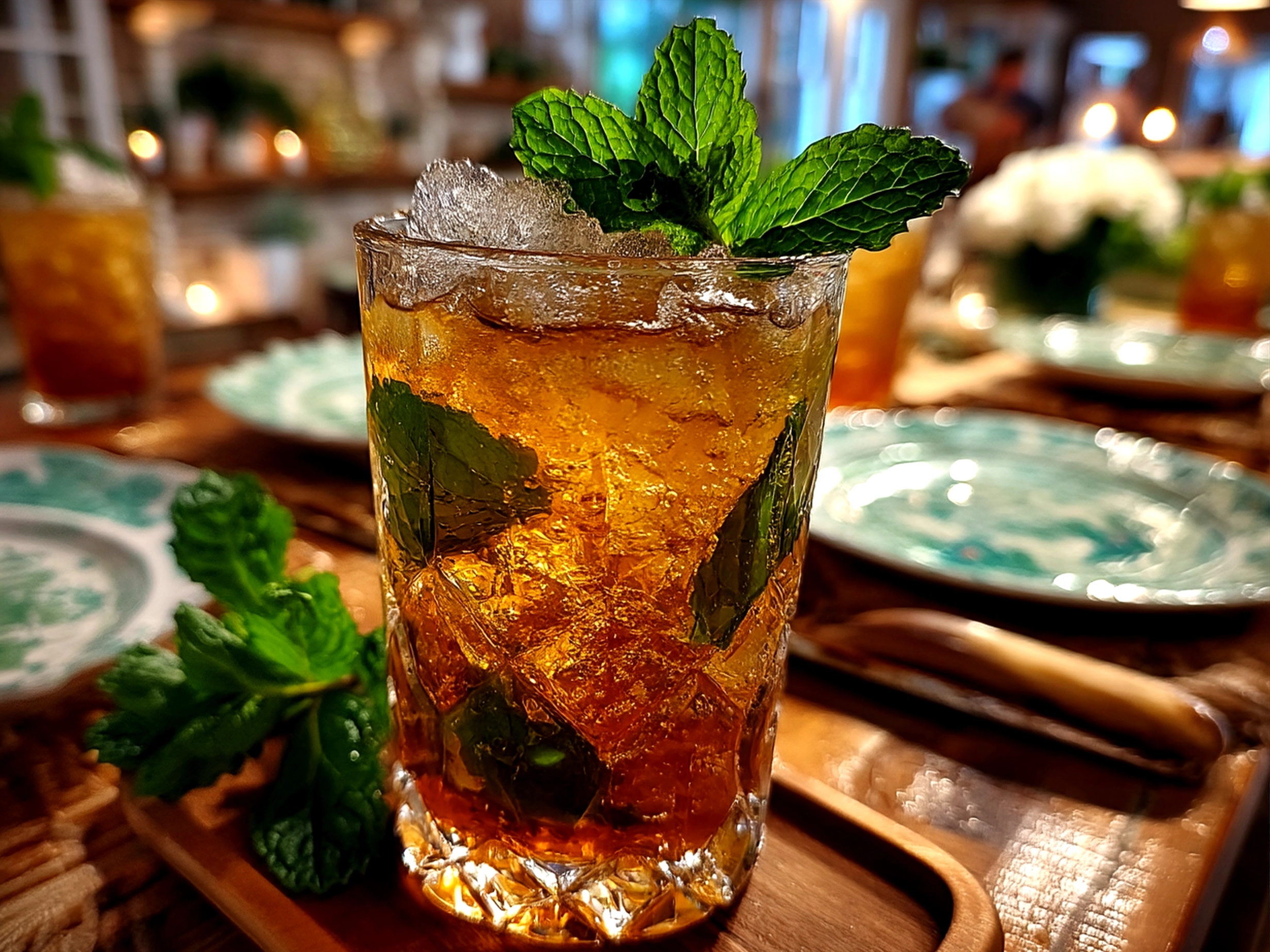 A refreshing Kentucky Derby Mint Mocktail served in a julep cup with mint garnish and lemon wheel