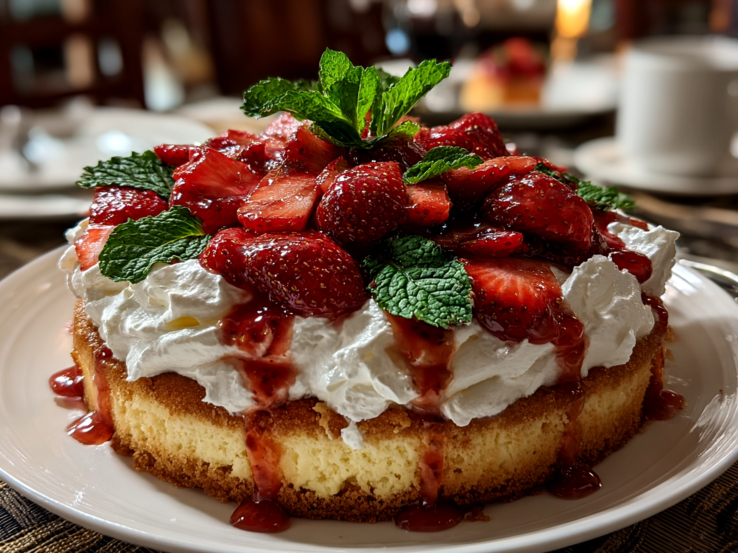 Kentucky Derby Strawberry Mint Cake
