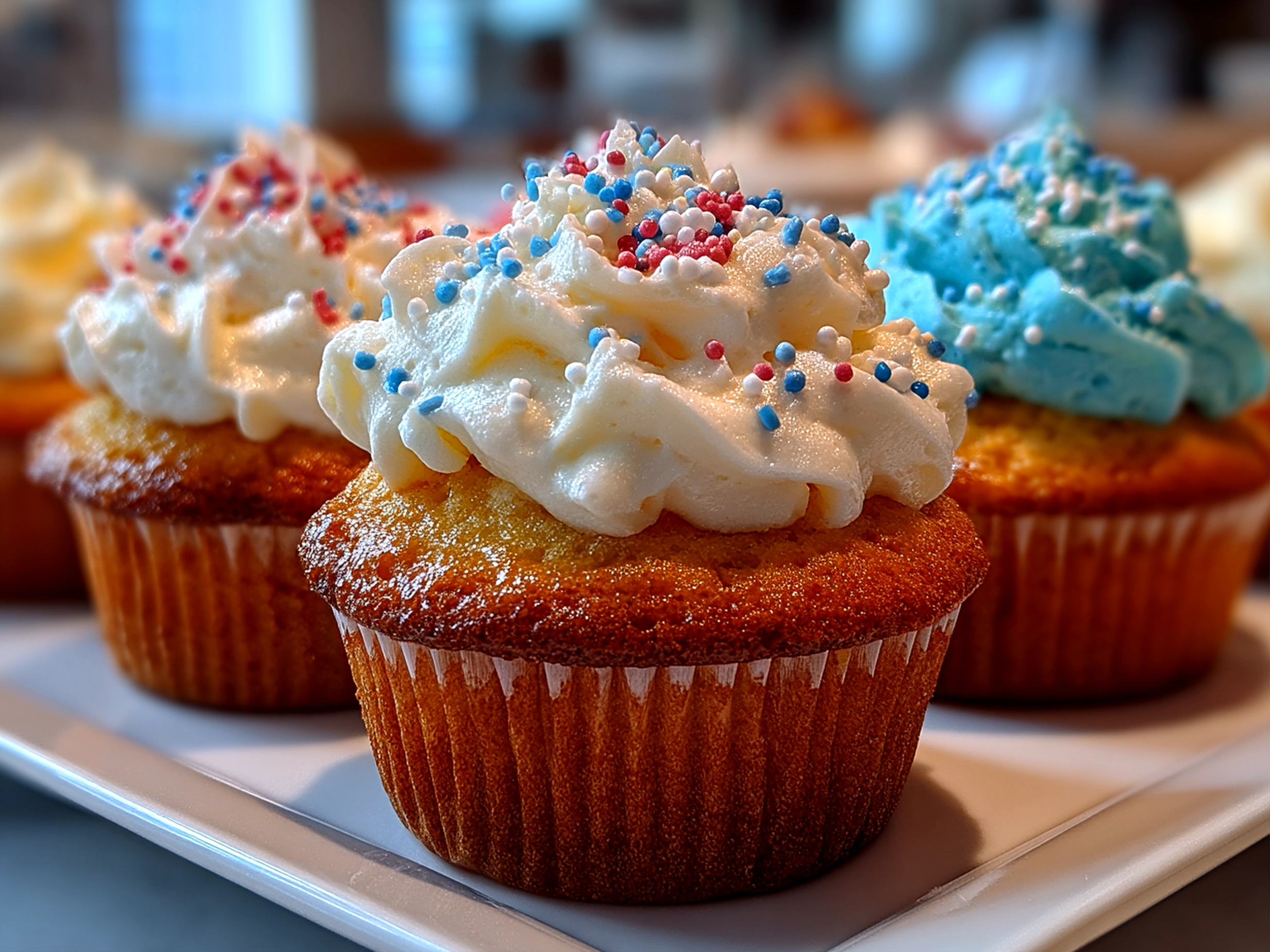 Red White and Blue Cupcakes