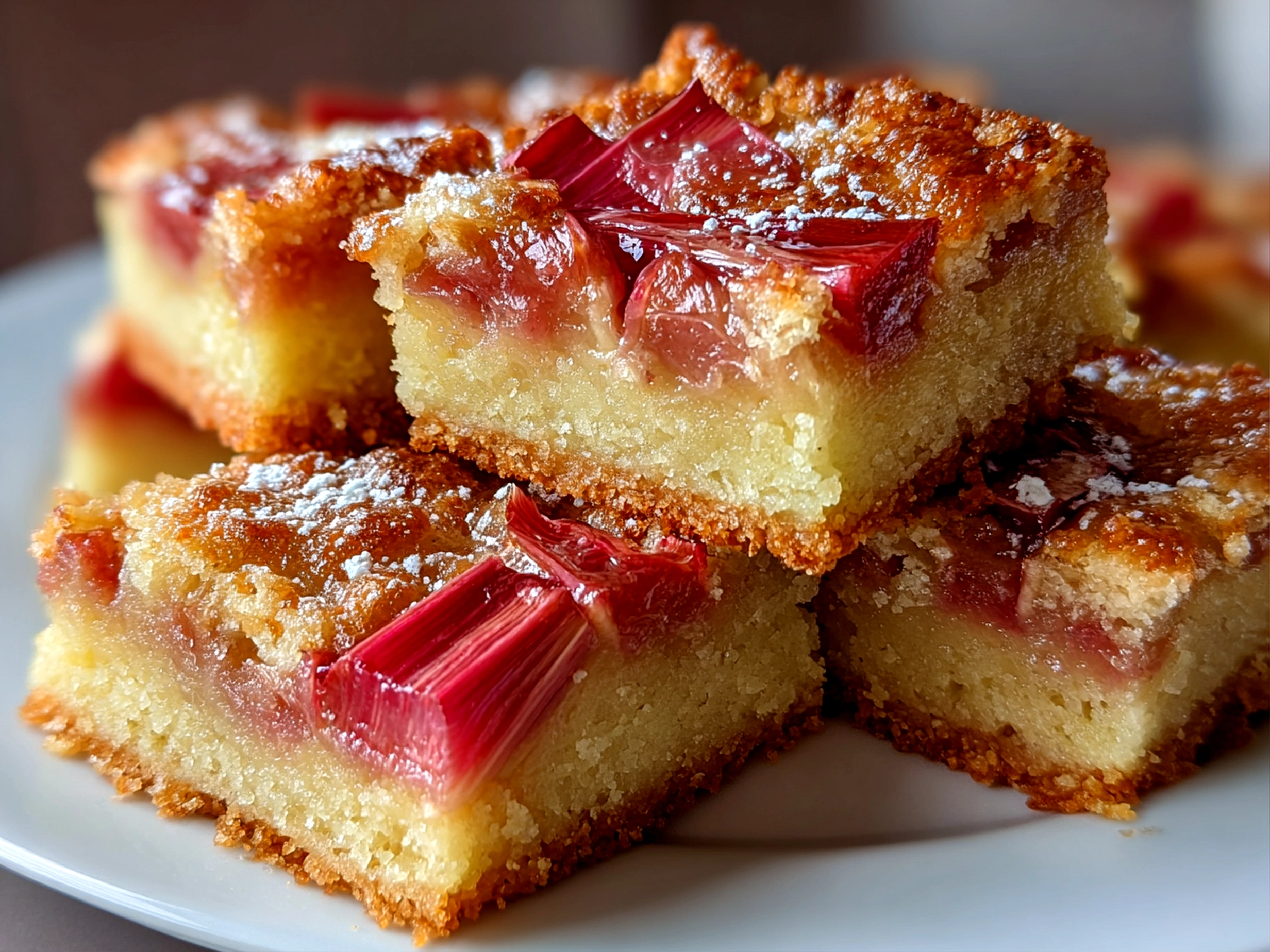 Rhubarb Custard Bars